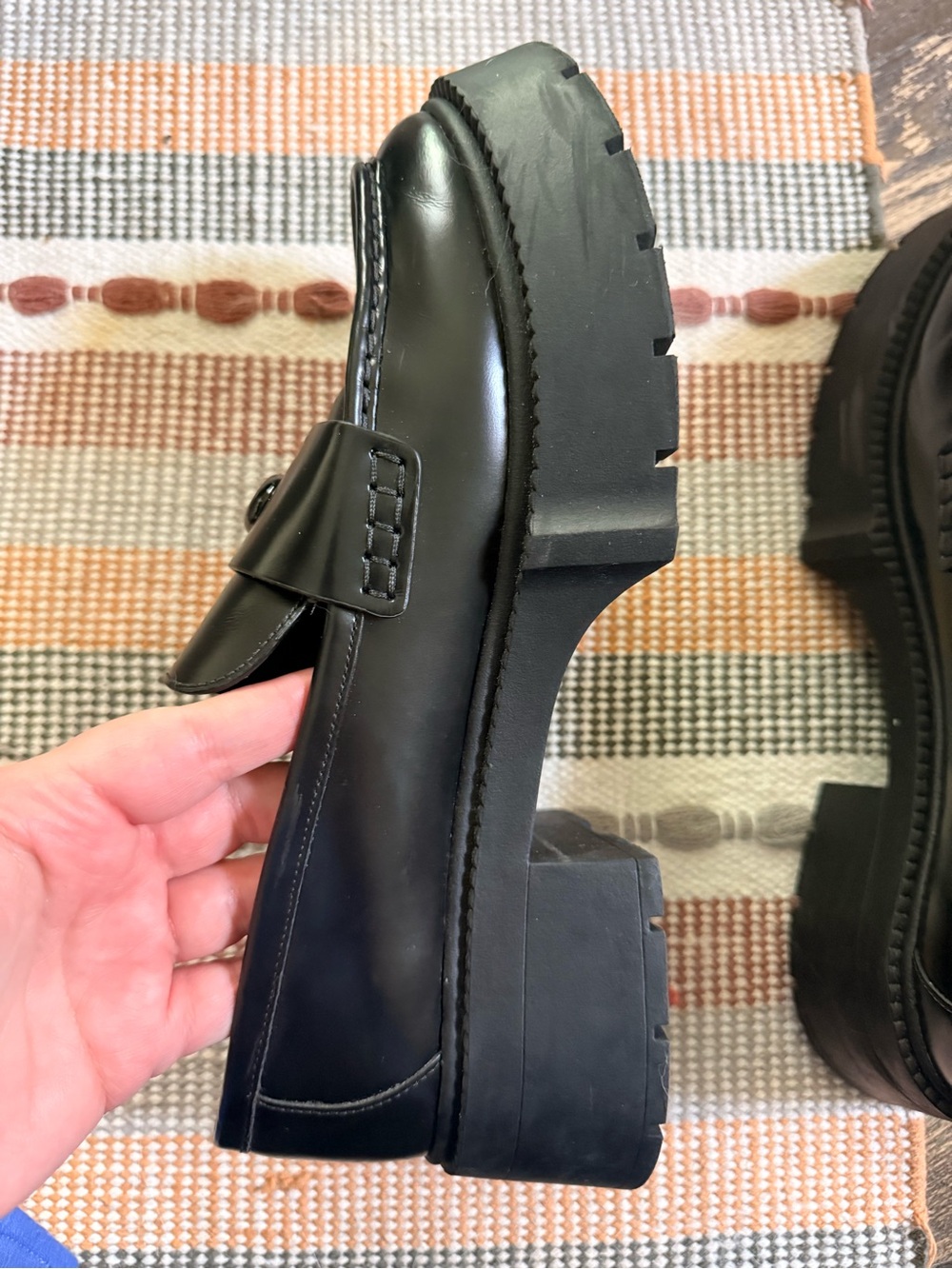 Coach Black Patent Leather Loafers - Picture 2 of 6